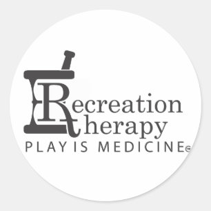 Pegatina de Terapia Recreativa Redonda