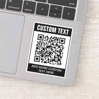 Pegatina de texto de código QR y personalizado