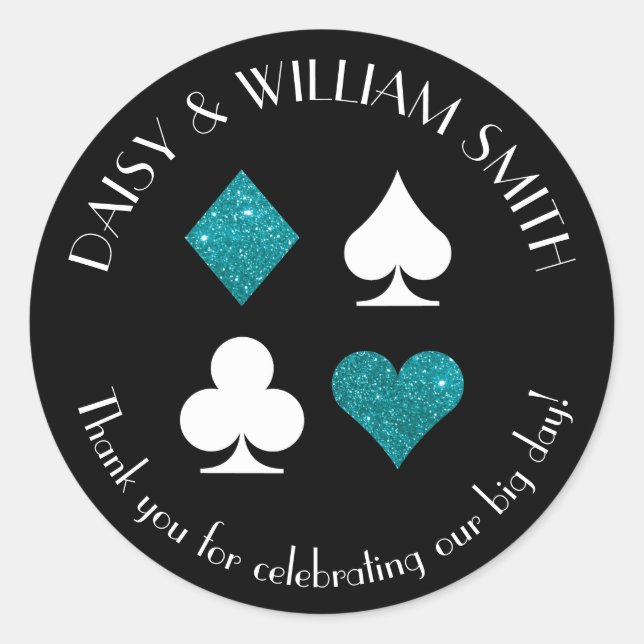 Pegatina de texto personalizado con tema de Las Ve (Anverso)