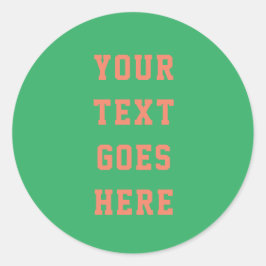 Pegatina de texto retro personalizado - Editable a