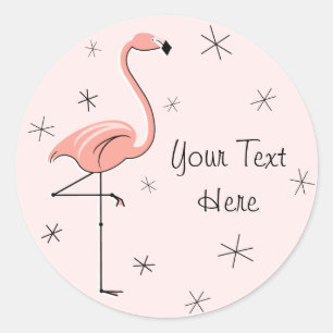 Pegatina de texto rosa de Flamingo