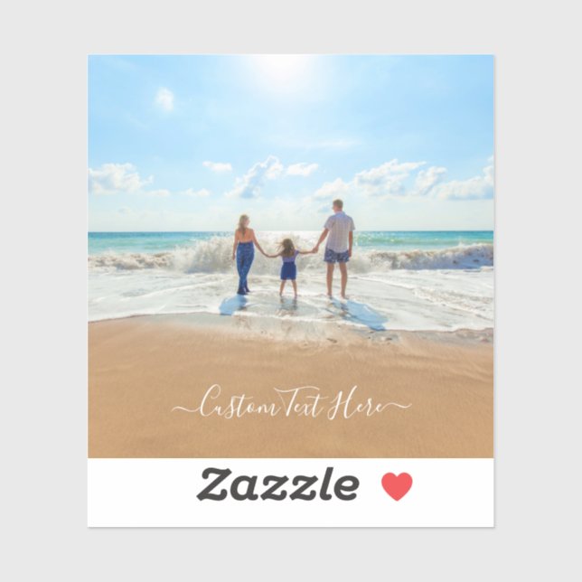 Pegatina de texto y foto personalizado su propio d (Hoja)