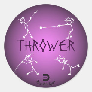 Pegatina de Thrower Purple