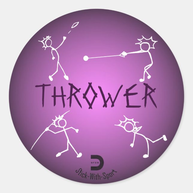 Pegatina de Thrower Purple (Anverso)