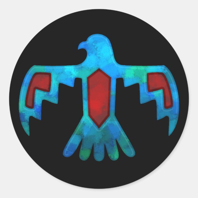 Pegatina de Thunderbird rojo y azul (Anverso)