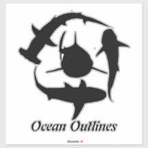 Pegatina de tiburones