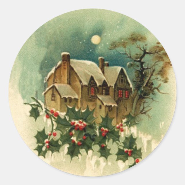 Pegatina de tiempo de navidades (Anverso)