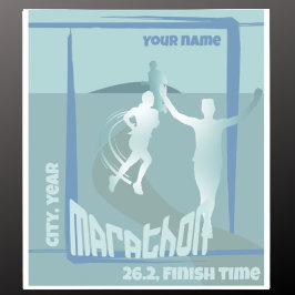 Pegatina de tiempo del club de corredores City Mar