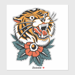 Pegatina de Tiger Roaring