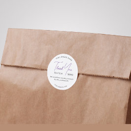 Pegatina de tipografía de escritura de agradecimie