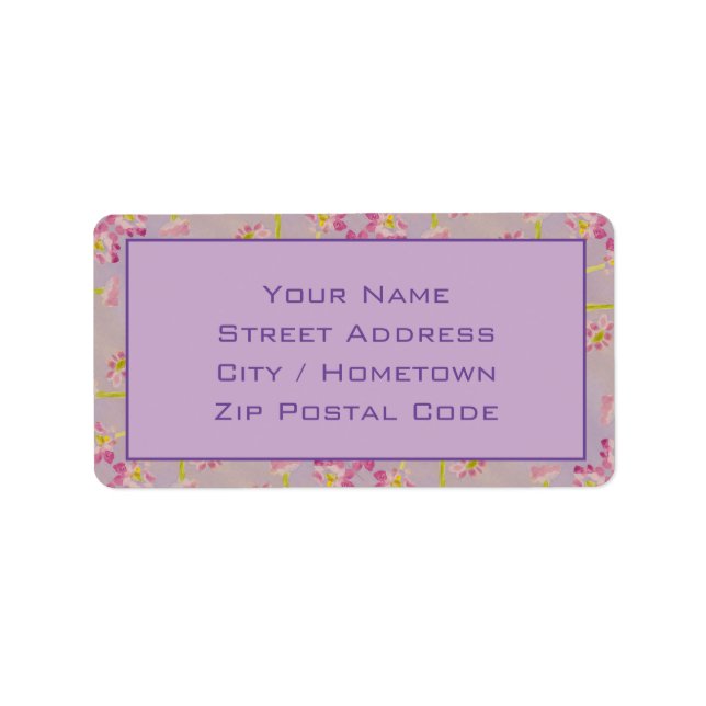 Pegatina de tipografía púrpura (Frente)