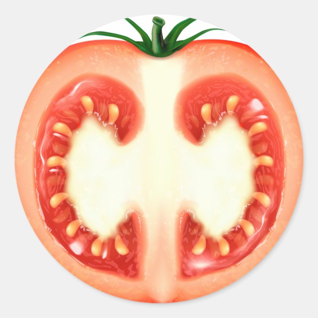Pegatina de tomate lindo (Anverso)