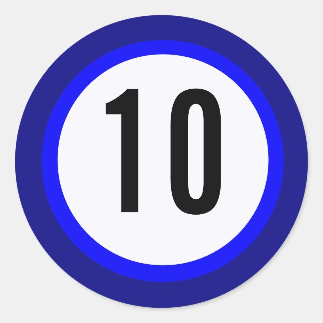 Pegatina de tonos azules (Anverso)