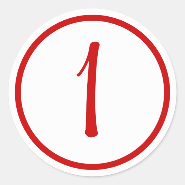 Pegatina de topadora de pastelitos con número (Anverso)