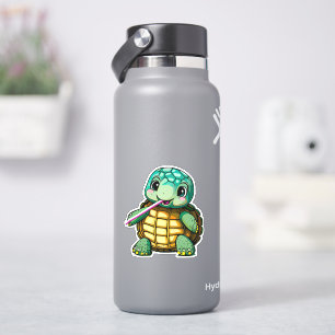 Pegatina de tortugas marinas caprichosas para los 