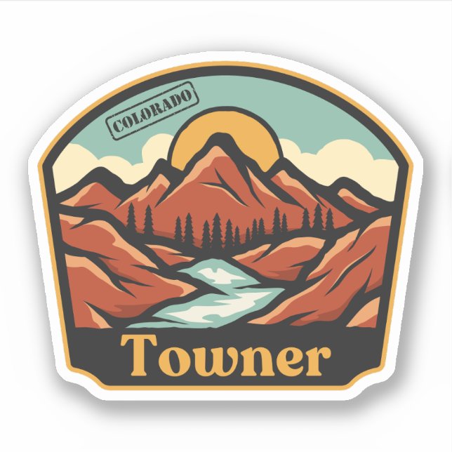 Pegatina de Towner, Colorado (Anverso)