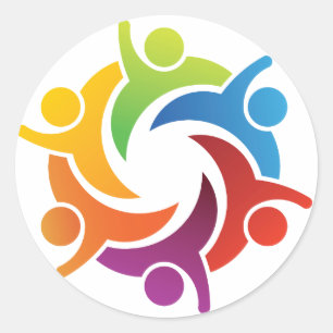 Pegatina de trabajo en equipo - SRF