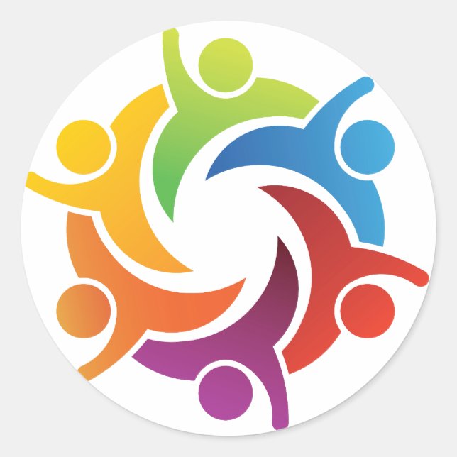 Pegatina de trabajo en equipo - SRF (Anverso)