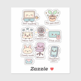 Pegatina de trabajo personalizado desde el hogar V