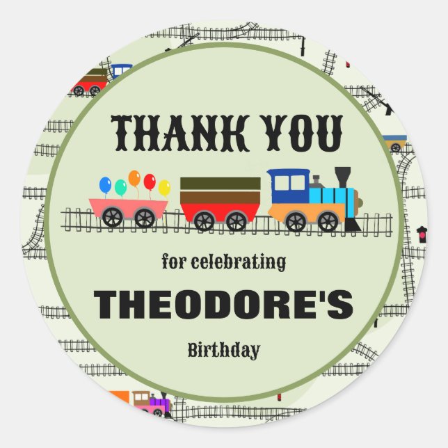 Pegatina de trenes y pistas para niños de ferrocar (Anverso)