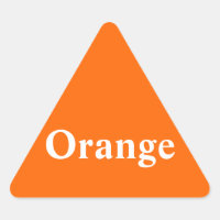 Pegatina de triángulo naranja