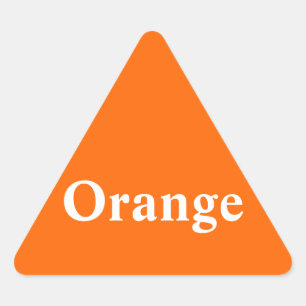 Pegatina de triángulo naranja