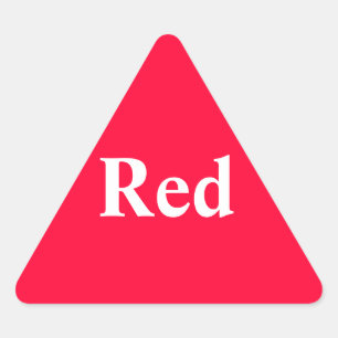 Pegatina de triángulo rojo