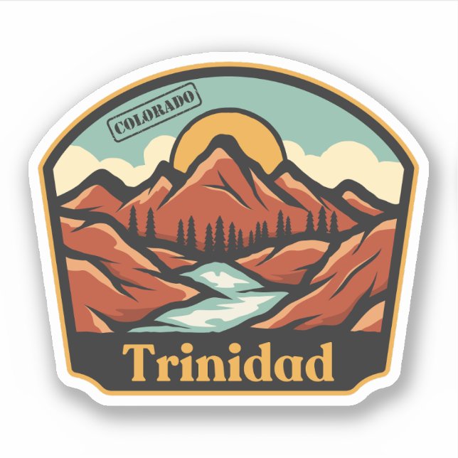 Pegatina de Trinidad, Colorado (Anverso)