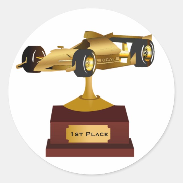 Pegatina de Trofeo de Carro de Oro (Anverso)