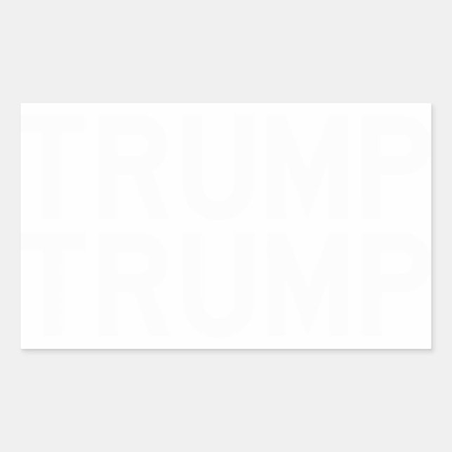 PEGATINA de TRUMP en las letras blancas góticas de (Anverso)