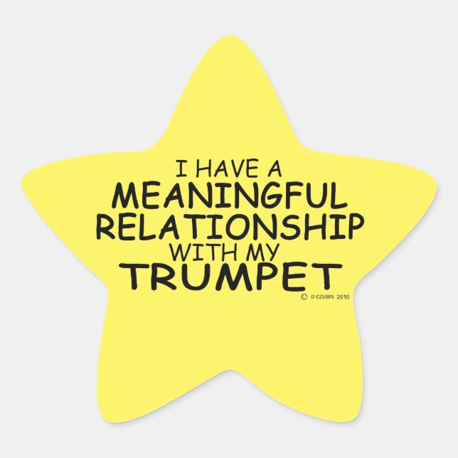 Pegatina de Trumpet Star con relación significativ (Anverso)