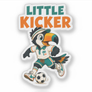 Pegatina de Tucán de Fútbol, Pequeño Pataditas Ado
