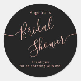 Pegatina de una ducha de novia.