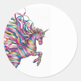 Pegatina de unicornio colorido para cualquier supe