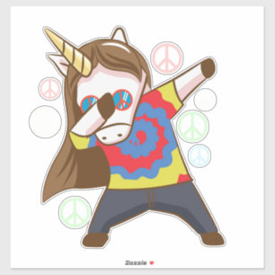 Pegatina de Unicornio haciendo Dab