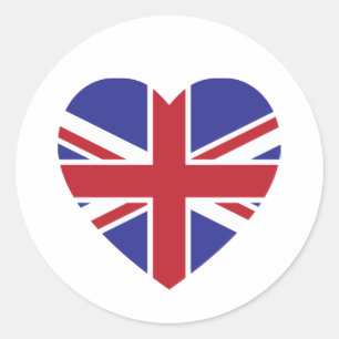 Pegatina de Union Jack Heart