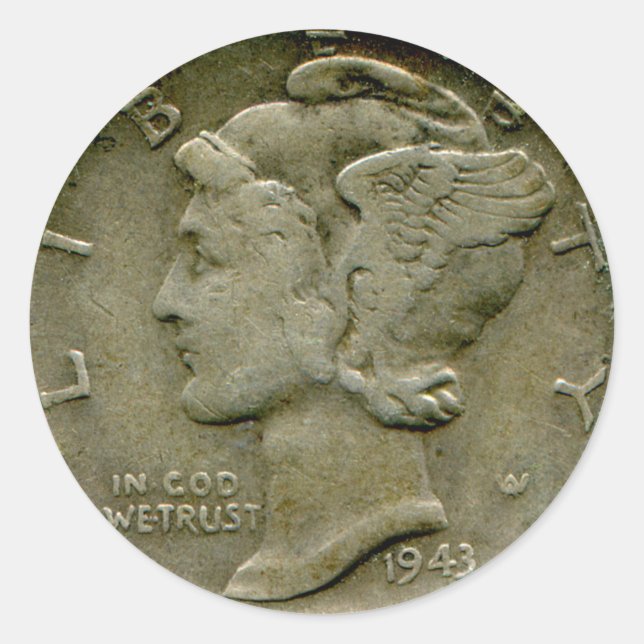 pegatina de US Mercury 1943 (Anverso)
