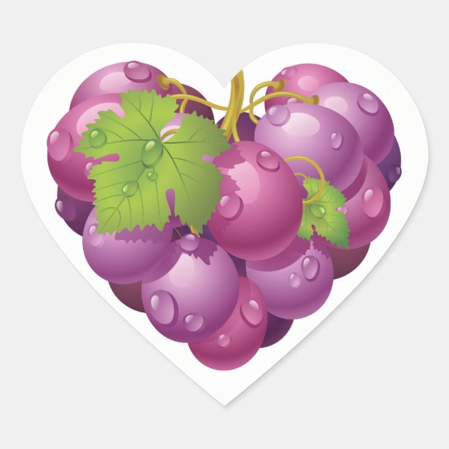 Pegatina de uvas elegantes (Anverso)
