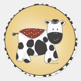 Pegatina de vaca animal rellena