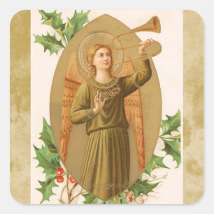 Pegatina de vacaciones de ángeles y cuernos de épo