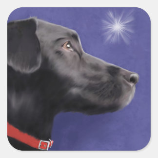 Pegatina de vacaciones de Labrador negro recuperad