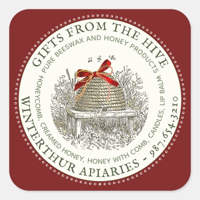 Pegatina de vacaciones de miel para bolsas Cajas C (Anverso)