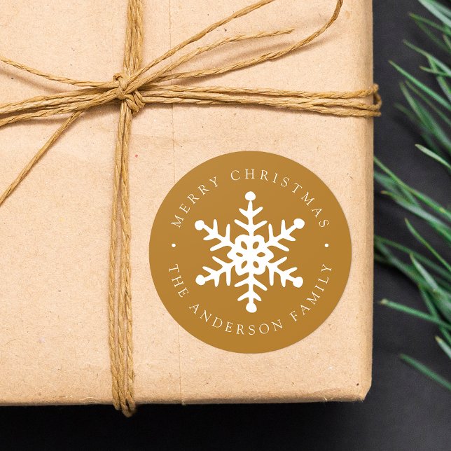 Pegatina de vacaciones de oro de copo de nieve mod (Subido por el creador)