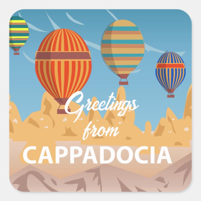 Pegatina de vacaciones de viaje de Cappadocia Turq (Anverso)