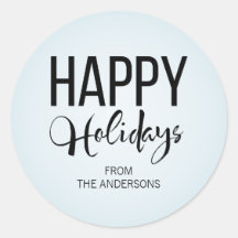 Pegatina de vacaciones felices de esquí de inviern