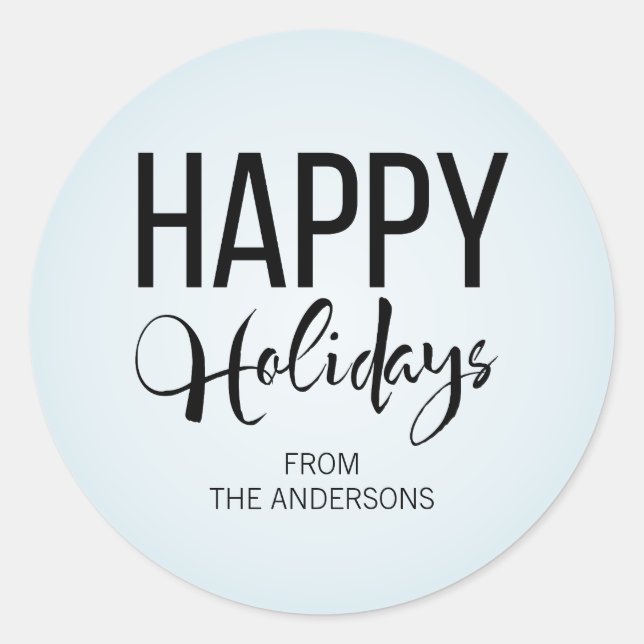 Pegatina de vacaciones felices de esquí de inviern (Anverso)