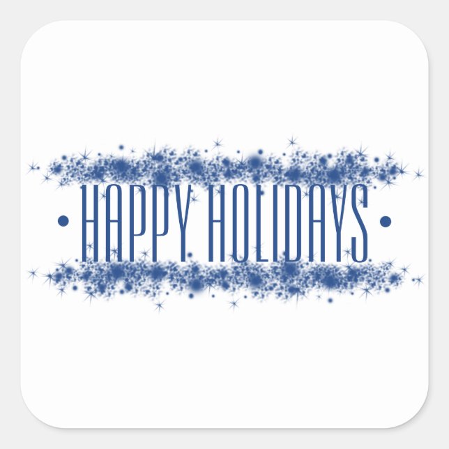 pegatina de vacaciones "Felices Fiestas" (Anverso)