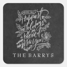 Pegatina de vacaciones más felices de Chalkboard