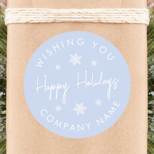 Pegatina de vacaciones moderno con copo de nieve