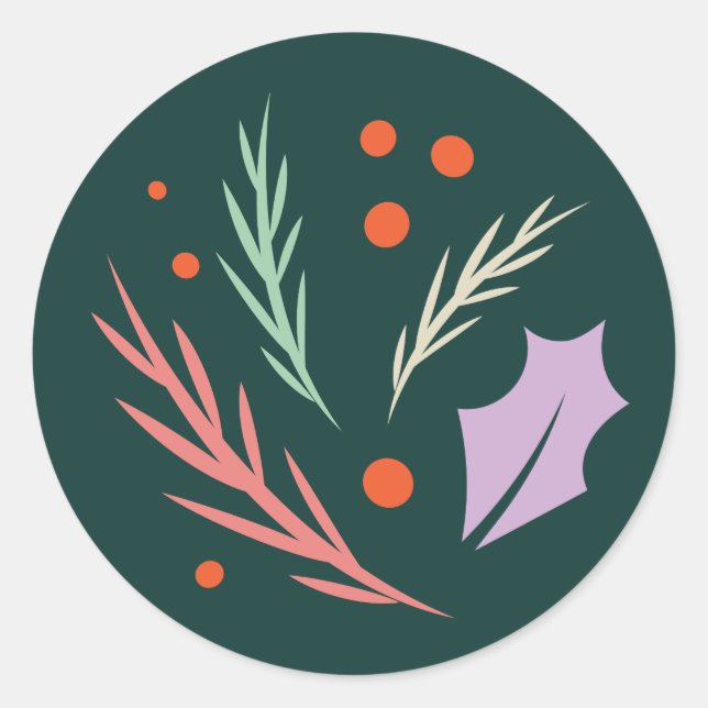 Pegatina de vacaciones retro moderno (Anverso)